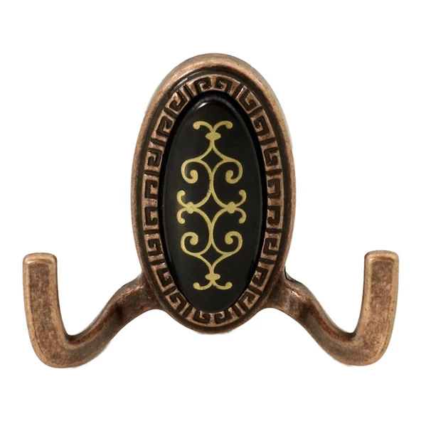 Seçil Vestiyer Duvar Askısı Metal Dolap Elbise Askılığı Antik Bakır (4 ADET) - 4