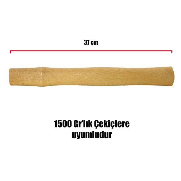 Eltos Çekiç Sapı 1500 Gr Ergonomik Ahşap Sap 37 cm - 2