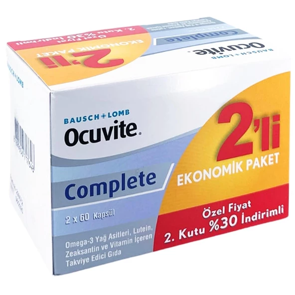 Ocuvite Complete 2 Li Ekonomik Paket 2 x 60 Kapsül