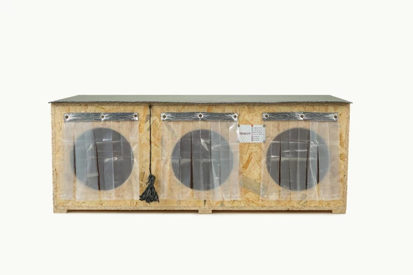 Narım 3'lü Kedi Evi Dış Mekan İzalasyonlu Ara Bölmeli ÖZEL TASARIM - 5