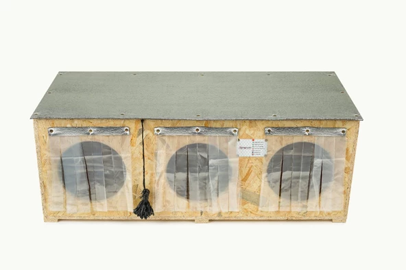 Narım 3'lü Kedi Evi Dış Mekan İzalasyonlu Ara Bölmeli ÖZEL TASARIM - 9