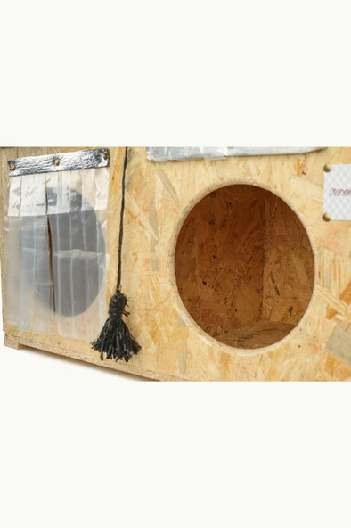 Narım 3'lü Kedi Yuvası Dış Mekan İzalasyonlu Ara Bölmeli ÖZEL TASARIM - 7