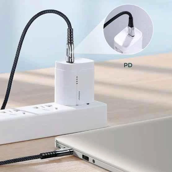 Joyroom S-1230K1 60W Type-C to Type-C Örgülü Hızlı Şarj Kablosu, 1.2m - Resim 5