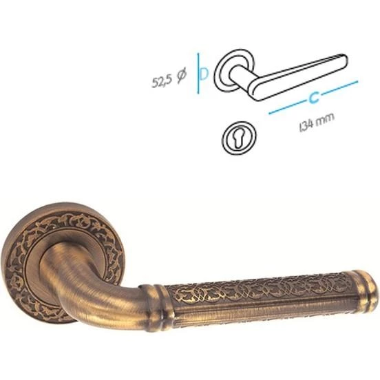 Doğanlar Topkapı olifka rozetli kapı kolu ürün görseli 1