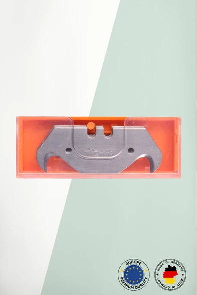 Lutz Blades Kancalı 10 Adet Maket Bıçağı Yedeği - 3