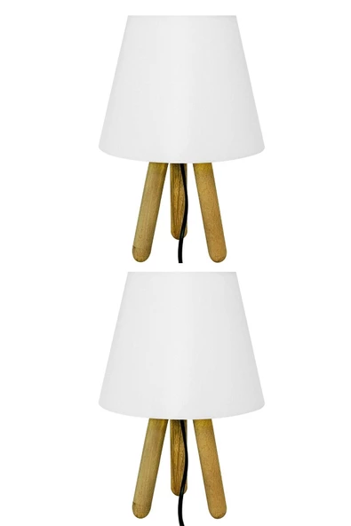 D-light 2'li Beyaz Tripod Abajur