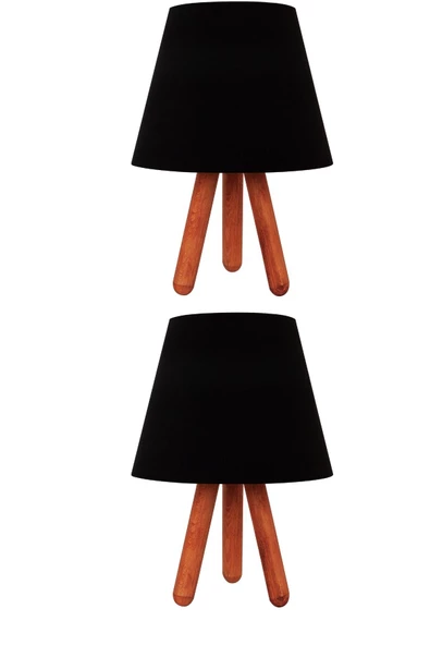 D-light 2'li Siyah Tripod Abajur