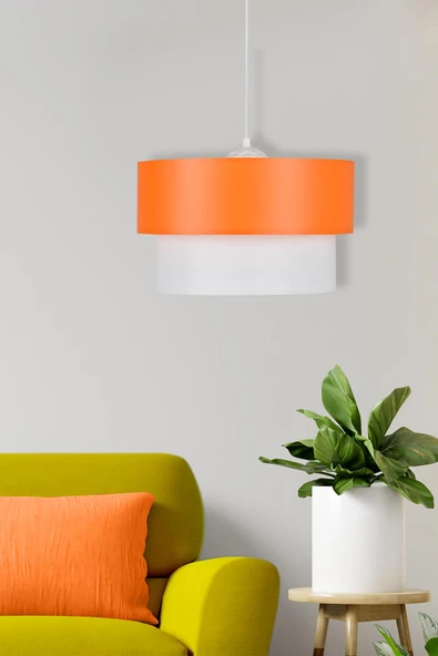 D-light Melon Pasta Turuncu Beyaz Avize