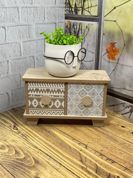 Hometarz Profesör Saksılar Yapay Çimli Sukulent Gözlüklü Saksı Bitki - 2