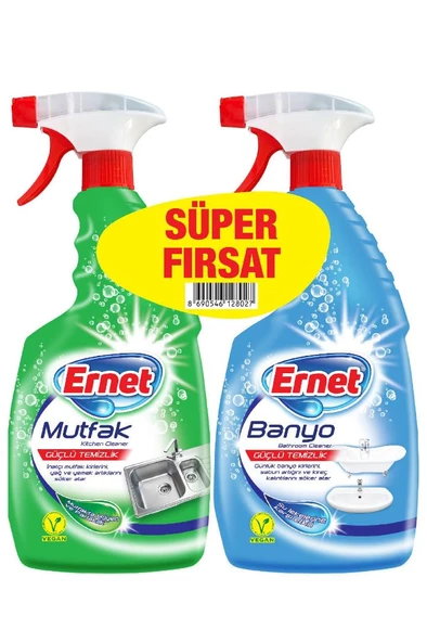 Ernet Mutfak Temizleyici 750 ml + Banyo Temizleyici 750 ml - Resim 2