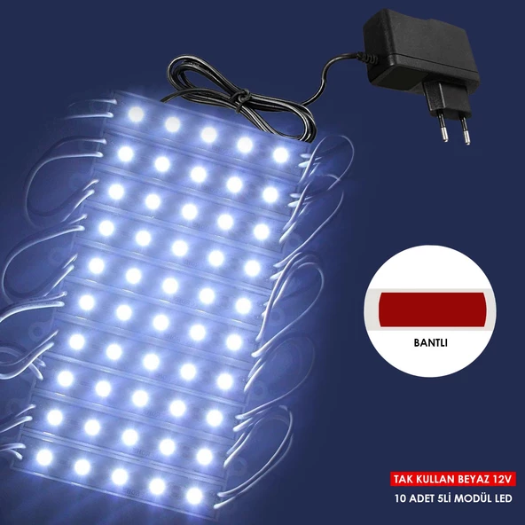 Ledwell Dekoratif Led Bantlı Beyaz 150Cm Tak Kullan