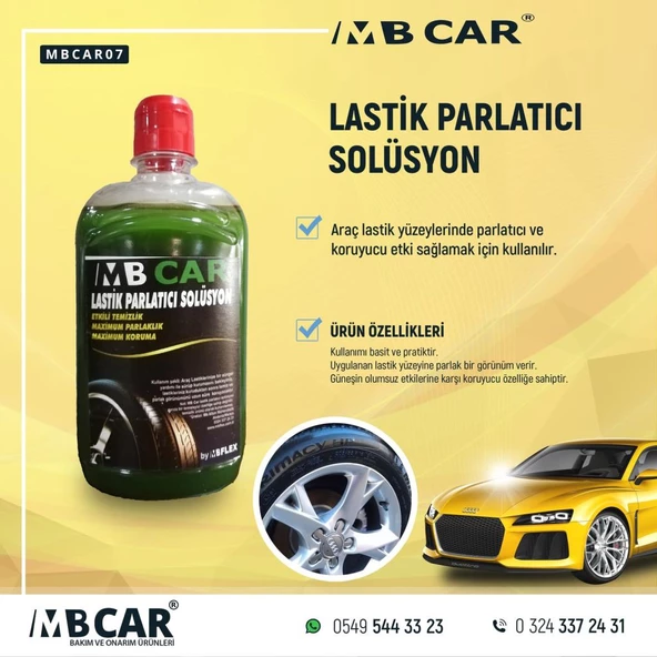 MB Flex Car Lastik Parlatıcı Solüsyon 0.5Lt - 2
