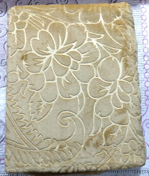 Özdilek Trendy Embos Çift Kişilik Battaniye (220x240)-Hardal - 3