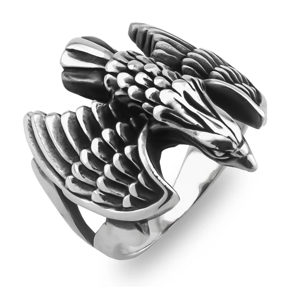 Kartal Tasarımlı 925 Ayar Gümüş Yüzük - Resim 3