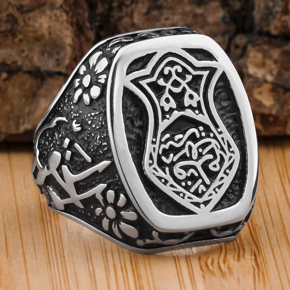 Nalı Şerif 925 Ayar Gümüş Yüzük ürün görseli