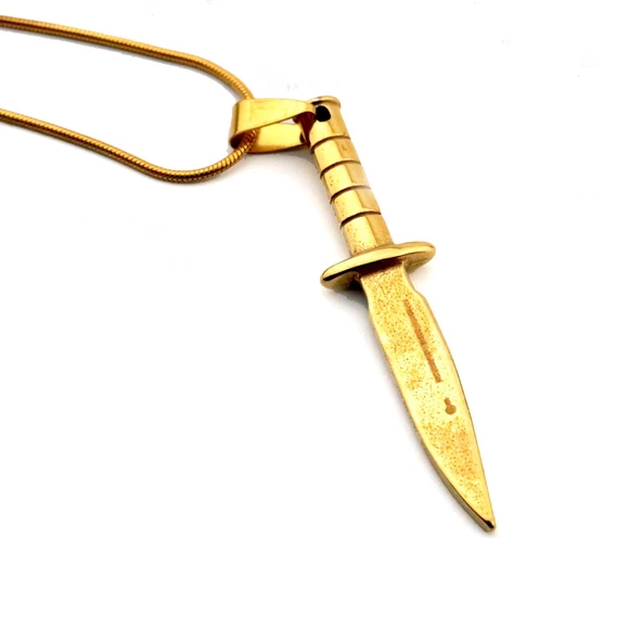 Pigado Paslanmaz Çelik Zincirli Kama Kolye - 2