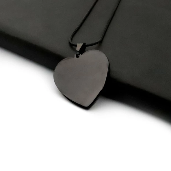 Pigado Paslanmaz Çelik Zincirli Kalp Figürlü Kolye - 5