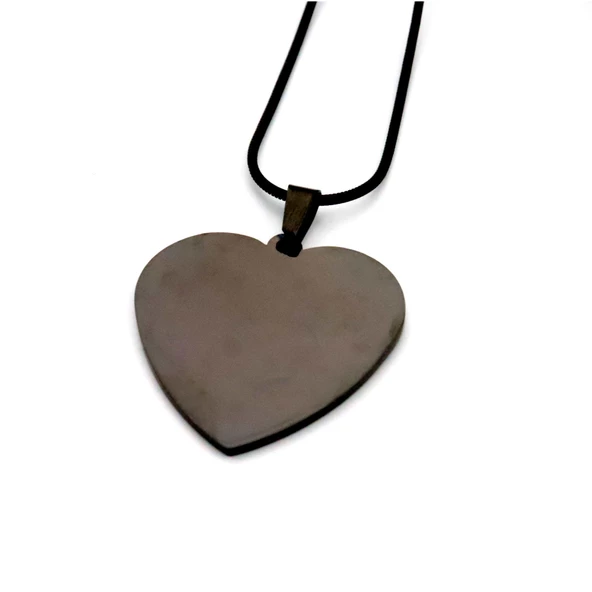 Pigado Paslanmaz Çelik Zincirli Kalp Figürlü Kolye - 6