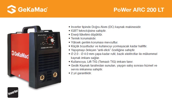 Gedik Arc 200 LT İnverter Kaynak Makinası - 2