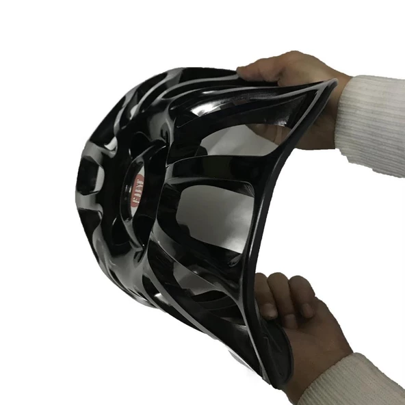 15 Jant Kapağı Esnek Kırılmaz Siyah Piano Black Jant Kapak A130 4 Adet - 2