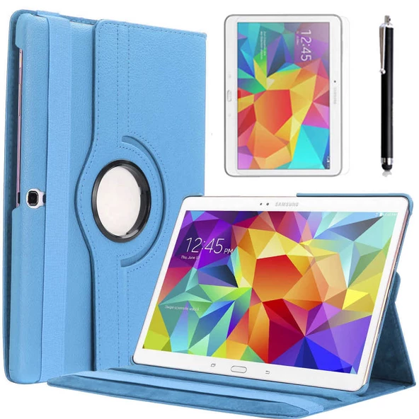 Galaxy Tab 4 10.1 T530 Zore Dönebilen Standlı Tablet Kılıfı - 5