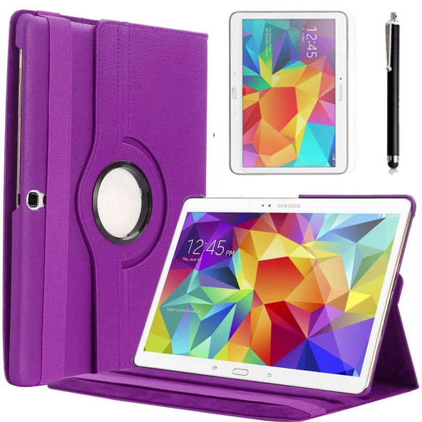 Galaxy Tab 4 10.1 T530 Zore Dönebilen Standlı Tablet Kılıfı - 6