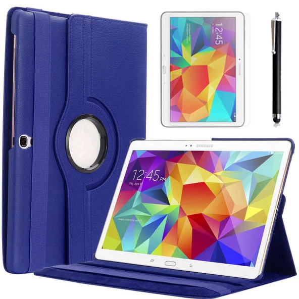 Galaxy Tab 4 10.1 T530 Zore Dönebilen Standlı Tablet Kılıfı - 7