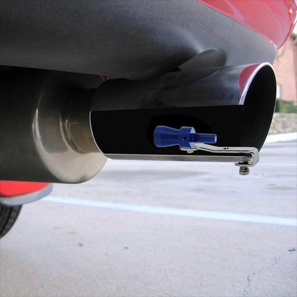 Turbo Islık Sesi Veren Egzoz Aparatı Islık Egsoz Mavi