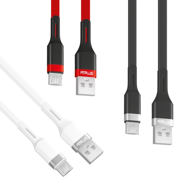 FitPlus Premium PS-301 Micro USB Data/Şarj Kablosu 2.4A 1mt