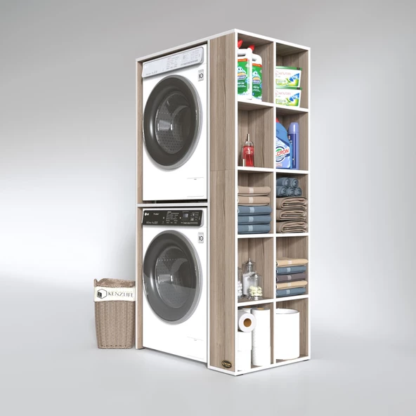 Kenzlife çamaşır-kurutma makinesi dolabı bolodenka crd 180*090*60 banyo kapaksız arkalıksız - Resim 2