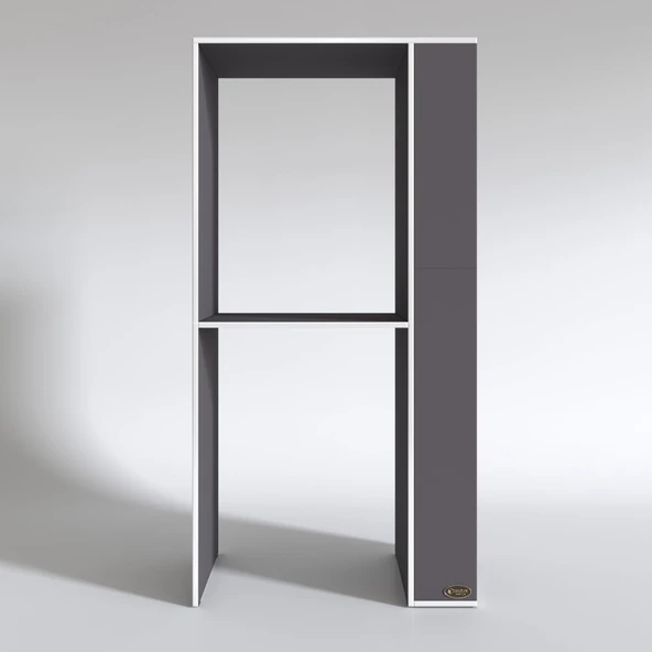 Kenzlife çamaşır-kurutma makinesi dolabı bolodenka gri 180*090*60 banyo kapaksız arkalıksız - Resim 6