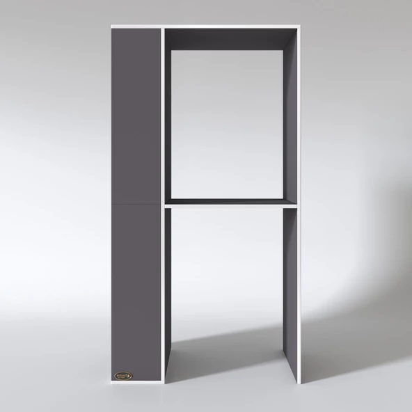 Kenzlife çamaşır-kurutma makinesi dolabı demyan gri 180*090*60 banyo kapaksız arkalıksız - Resim 5