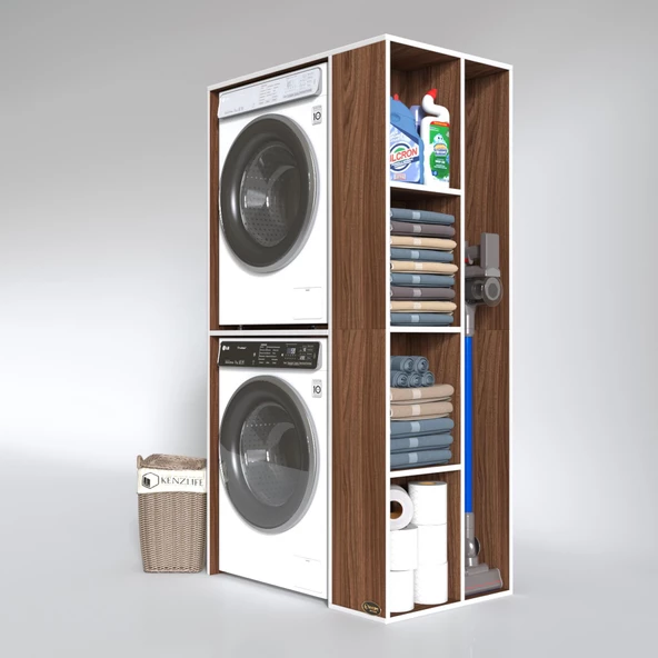 Kenzlife çamaşır-kurutma makinesi dolabı demyan cvz 180*090*60 banyo kapaksız arkalıksız - Resim 2