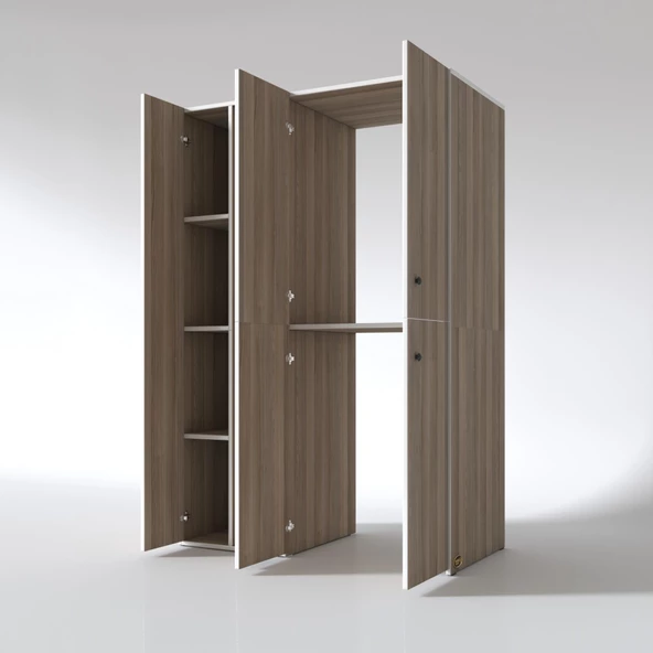 Kenzlife çamaşır-kurutma makinesi dolabı kapaklı yaromira crd 180*120*60 banyo arkalıksız - Resim 3