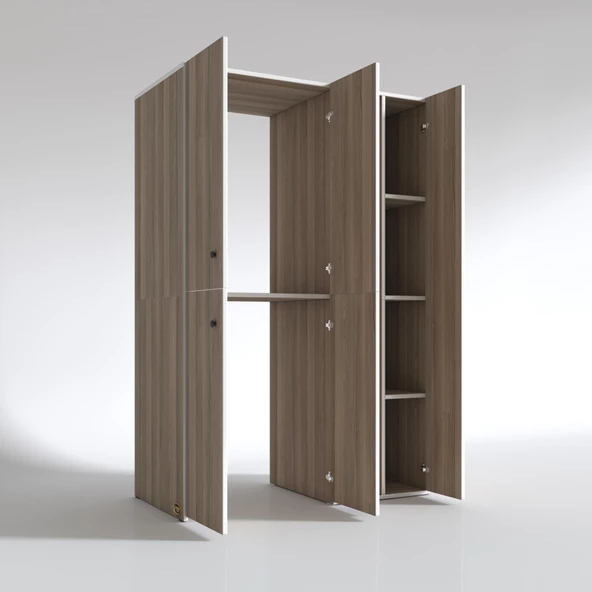 Kenzlife çamaşır-kurutma makinesi dolabı kapaklı yaromira crd 180*120*60 banyo arkalıksız - Resim 7