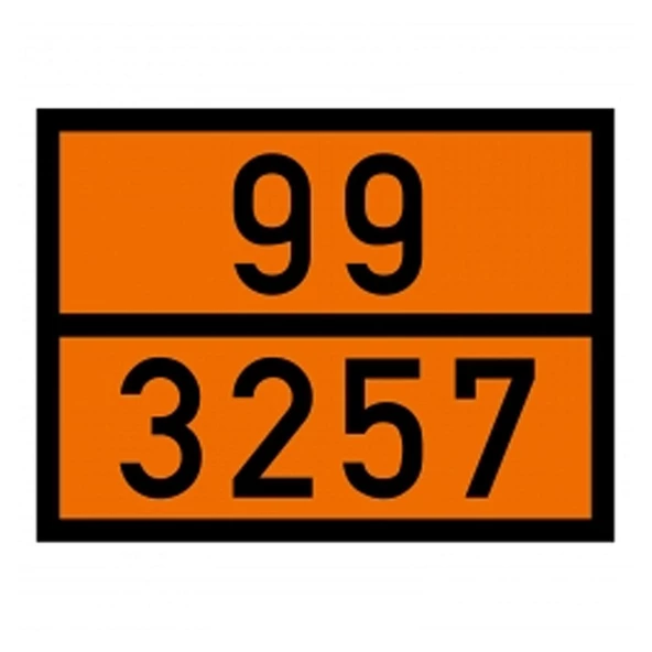 ADR 99/3257 Yüksek Sıcaklıkta Sıvı Uyarı Levhası Alüminyum 40 x 30 cm