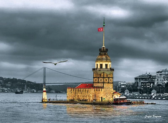 Anatolian Kız Kulesi Nostalji  1000 Parçalı Yapboz