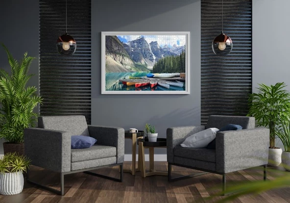 Nova 1000 Parça Moraine Gölü'nde Kanolar Puzzle - Resim 4