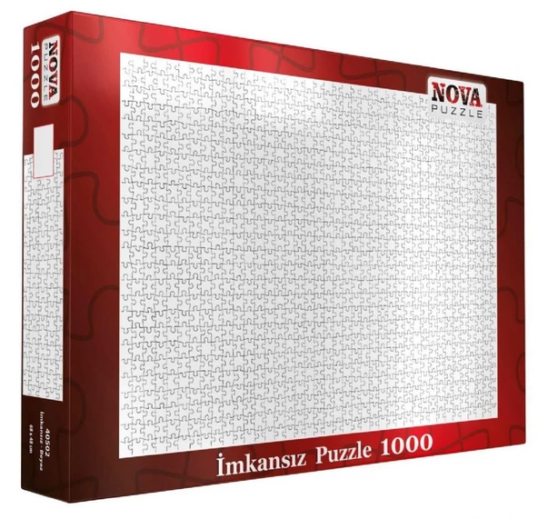Nova Puzzle 1000 Parça Beyaz İmkansız Puzzle - Fantastik Kesim - Profesyonellere Özel - Resim 2