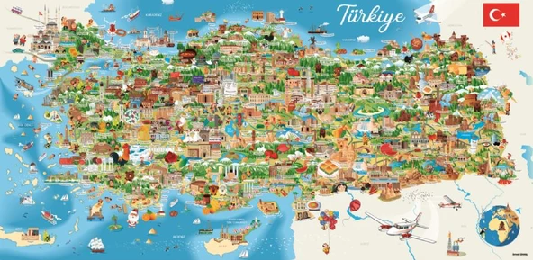 Anatolian 1500 Parça Panorama Türkiye Haritası Puzzle ürün görseli
