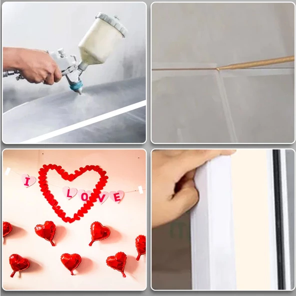 Dayson Maskeleme Bandı Kağıt Bant Beyaz 36 mm x 35 Metre - 6