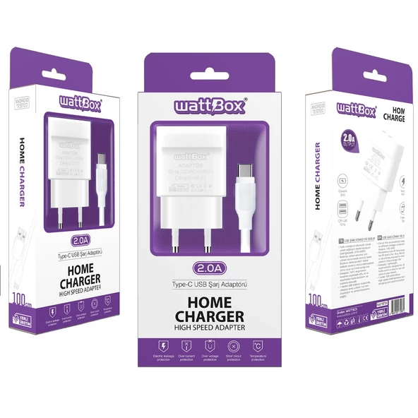 Wattbox Telefon Şarj Aleti Set 2A Type-C 2Usb - 2