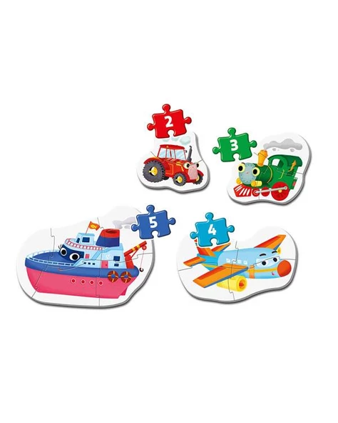 Clementoni My First Puzzles Ulaşım Araçları 4lü Puzzle 20811 - 2