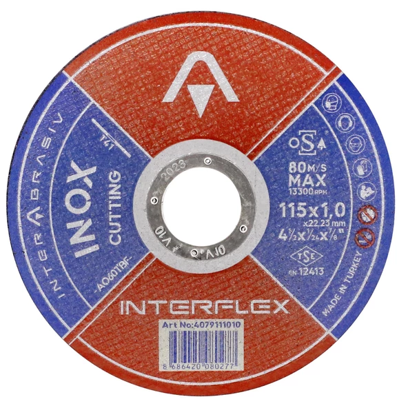 İnterflex İnox Metal Kesici Taş Disk 115x1.0x22.23 mm (50 ADET) - 3