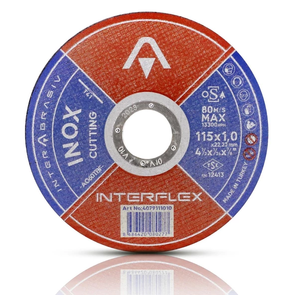 İnterflex İnox Metal Kesici Taş Disk 115x1.0x22.23 mm (50 ADET) - 2