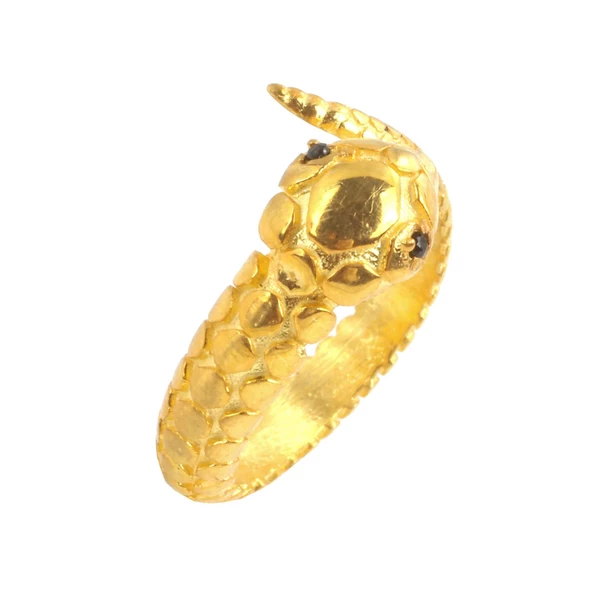 925 Ayar Gümüş Minik Yılan Yüzük - Resim 12