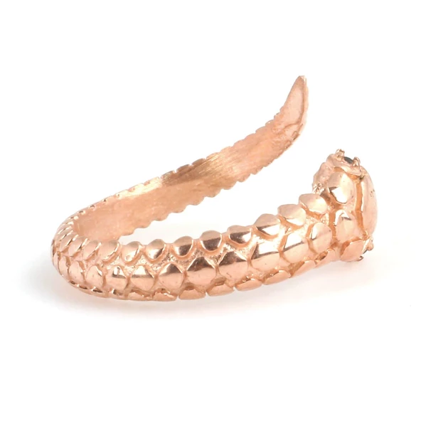 925 Ayar Gümüş Minik Yılan Yüzük - Resim 8