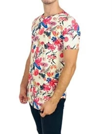 Boyu Uzun Oval Sarı Desenli T-shirt ürün görseli