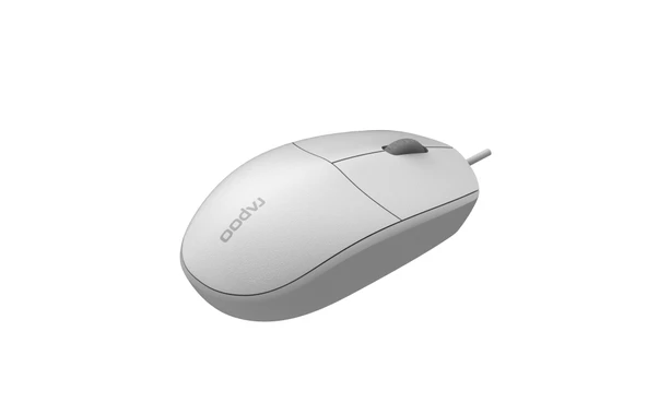 Rapoo 18102-Rp N100 1600Dpı Her Iki El Ile Kullanılabilen Usb Beyaz Mouse