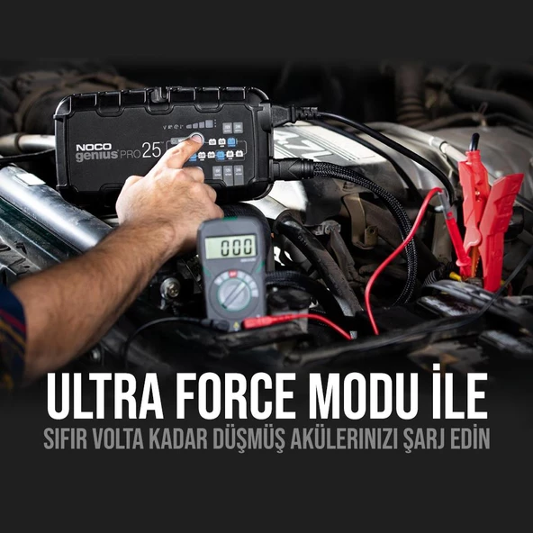 NOCO GENIUSPRO25 6V/12V/24V 1000A Akıllı Akü Şarj ve Akü Bakım/Desülfatör/Power Supply - 6